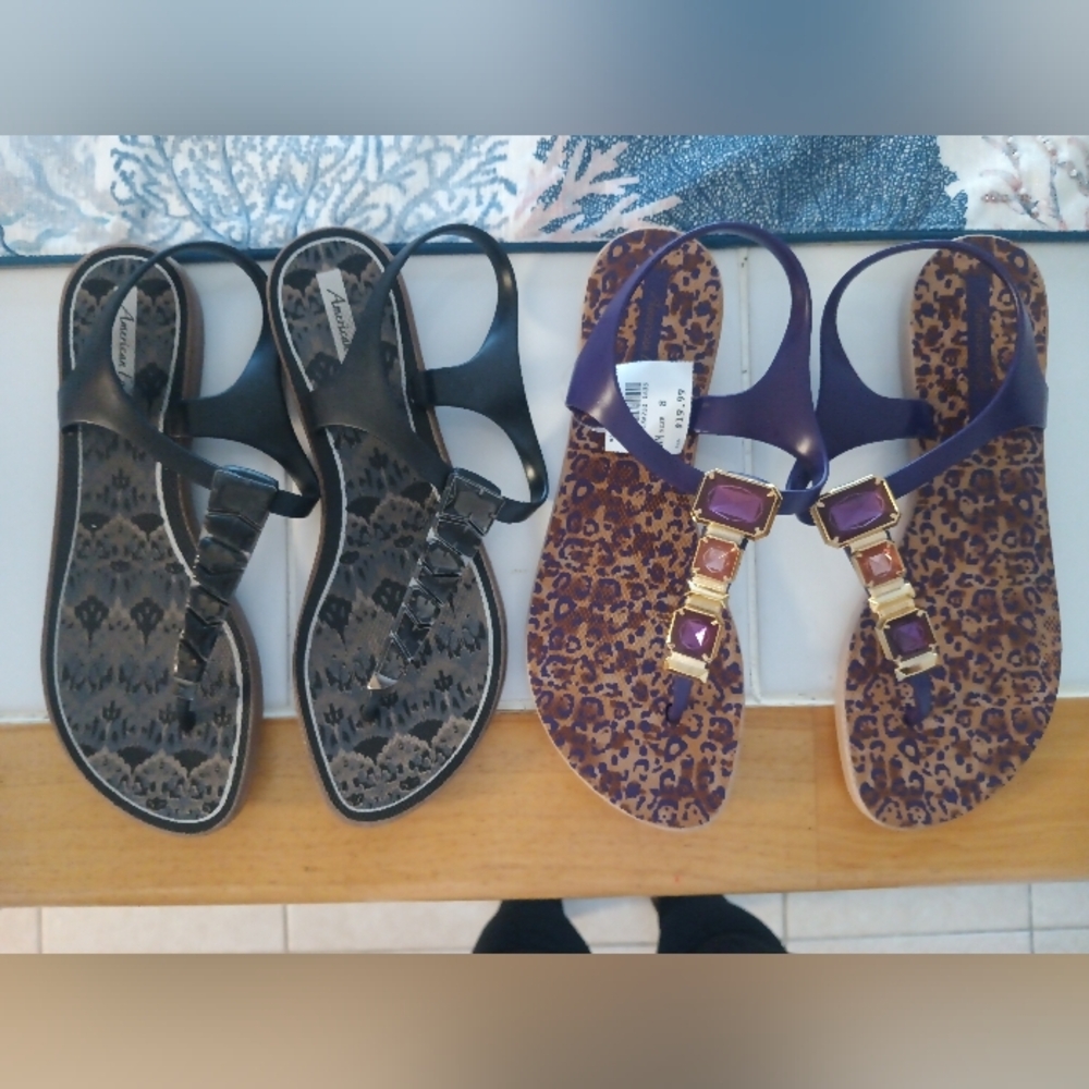 Stylish Black and Purple Women's Sandals